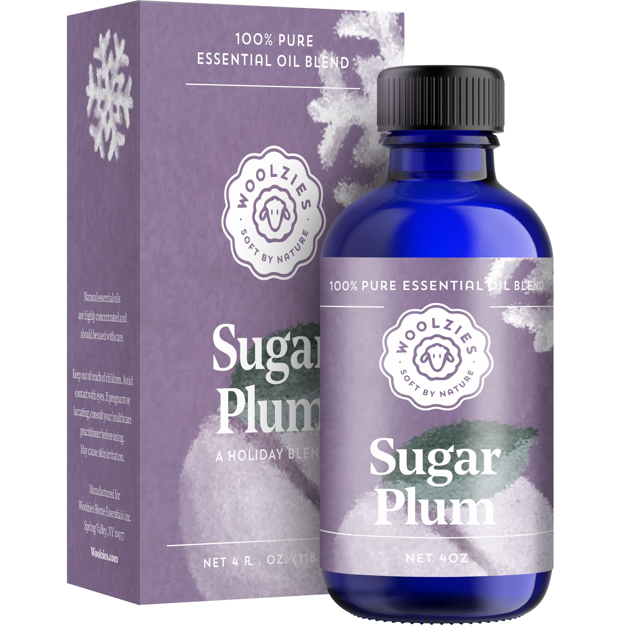 Holiday Essential Oil Blend - Sugar Plum Scent (4 Fl Oz) for Aromatherapy, Soaps, Candles & Lotions | Perfect for Christmas Gifts, Home Relaxation & DIY Crafts