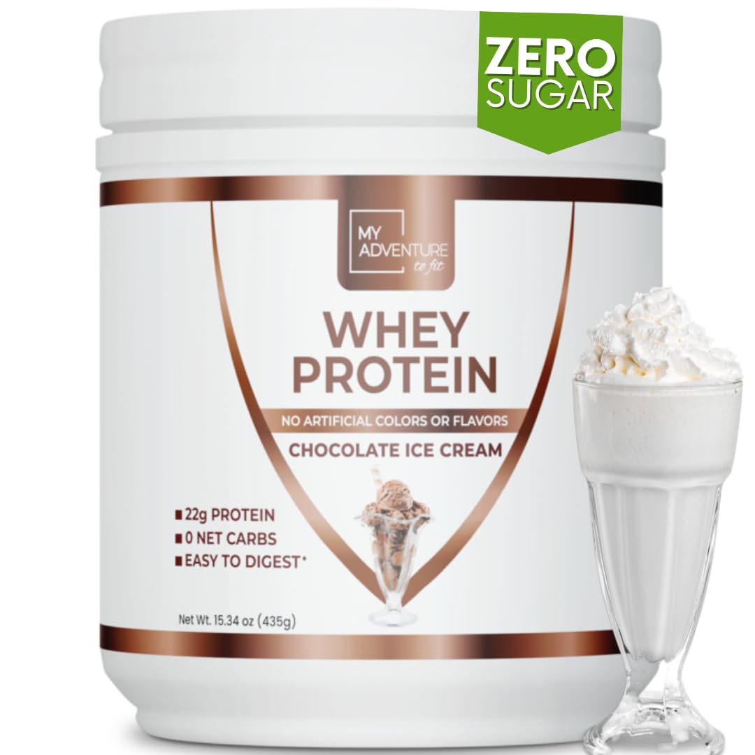 Pure Whey Isolate Protein Powder for Women - Low Carb, Stevia Sweetened, Muscle Growth & Recovery - Chocolate Ice Cream Flavor (15 Servings) | Ideal for Post-Workout, Weight Loss & Healthy Lifestyle