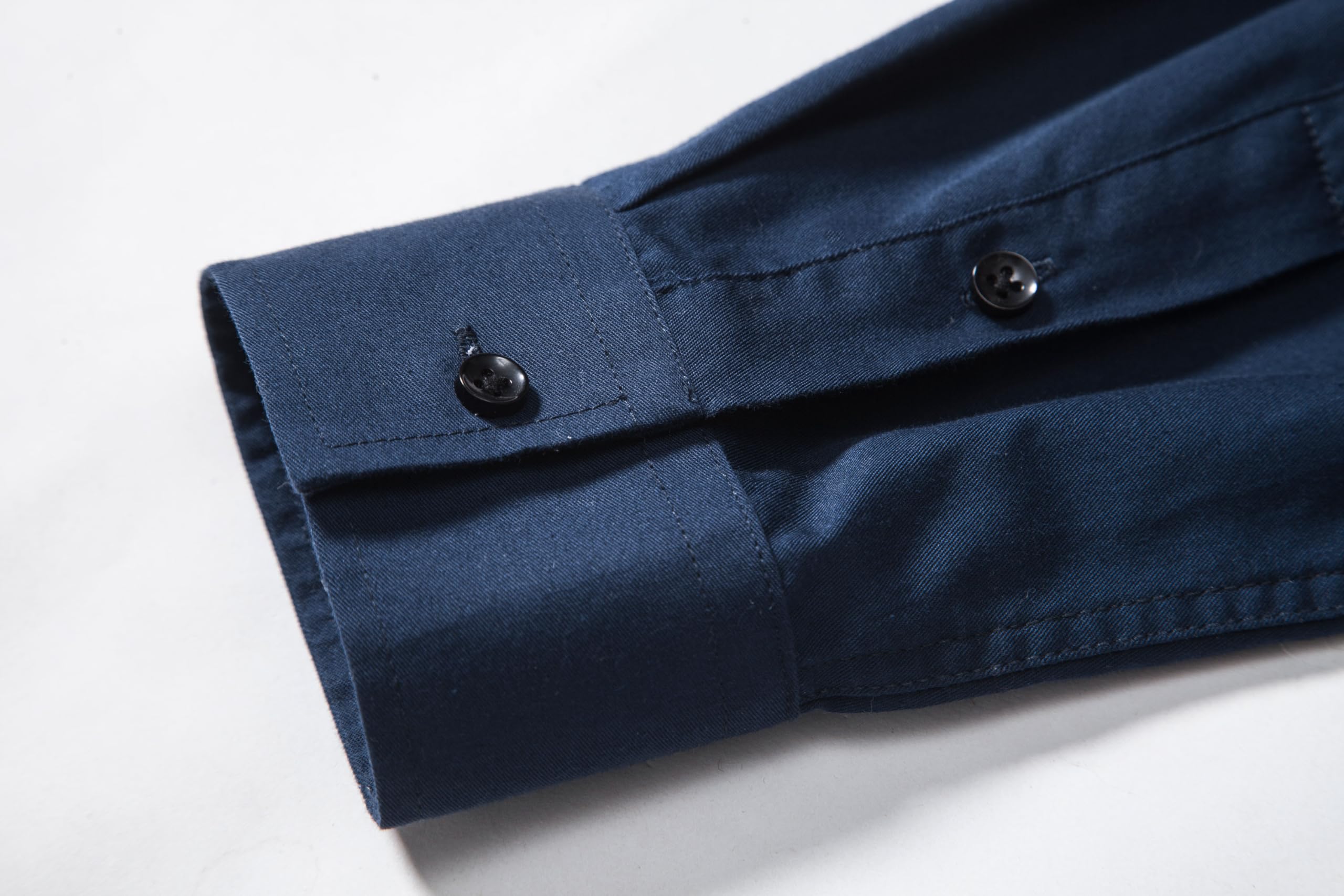 Premium MUSE FATH Men's Solid Color Dress Shirt - Slim Fit Long Sleeve Business Casual Shirt for Office, Wedding & Formal Events - Breathable Cotton Dress Shirts for Men