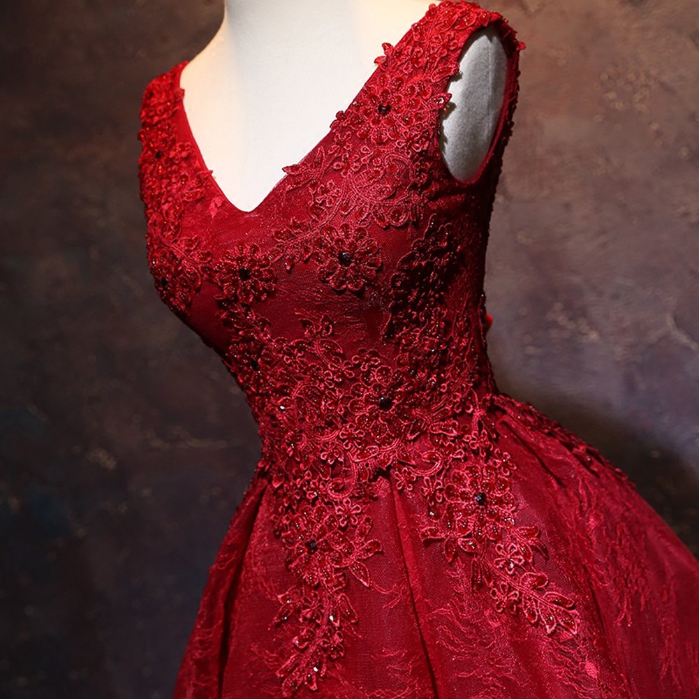 Elegant Lace Beaded V-Neck Corset Dress for Prom, Evening & Cocktail Parties | Women's Formal Gown for Special Occasions | Perfect for Weddings, Galas & Date Nights