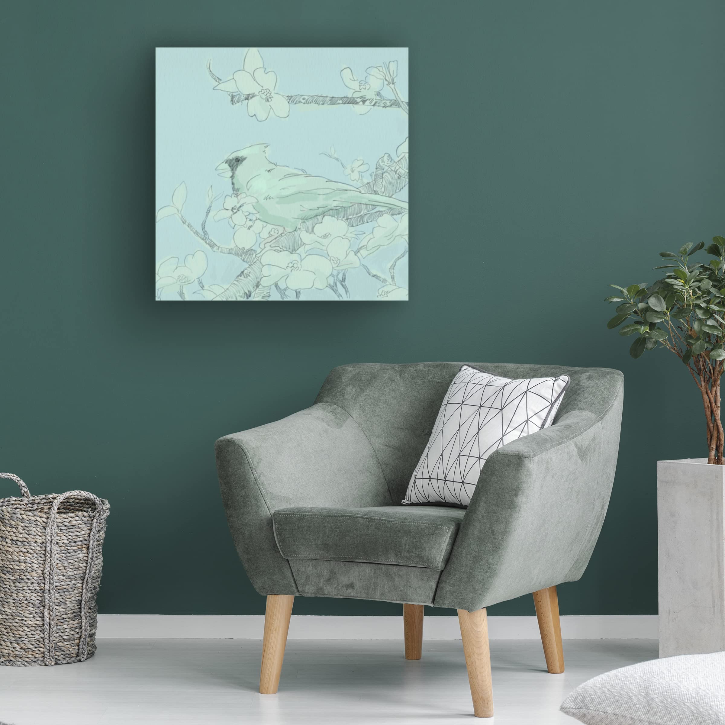 Jacob Green 'Backyard Bird Sketch II' Canvas Wall Art - Handmade Nature Inspired Painting for Home & Office Decor | Perfect Gift for Bird Lovers & Art Collectors