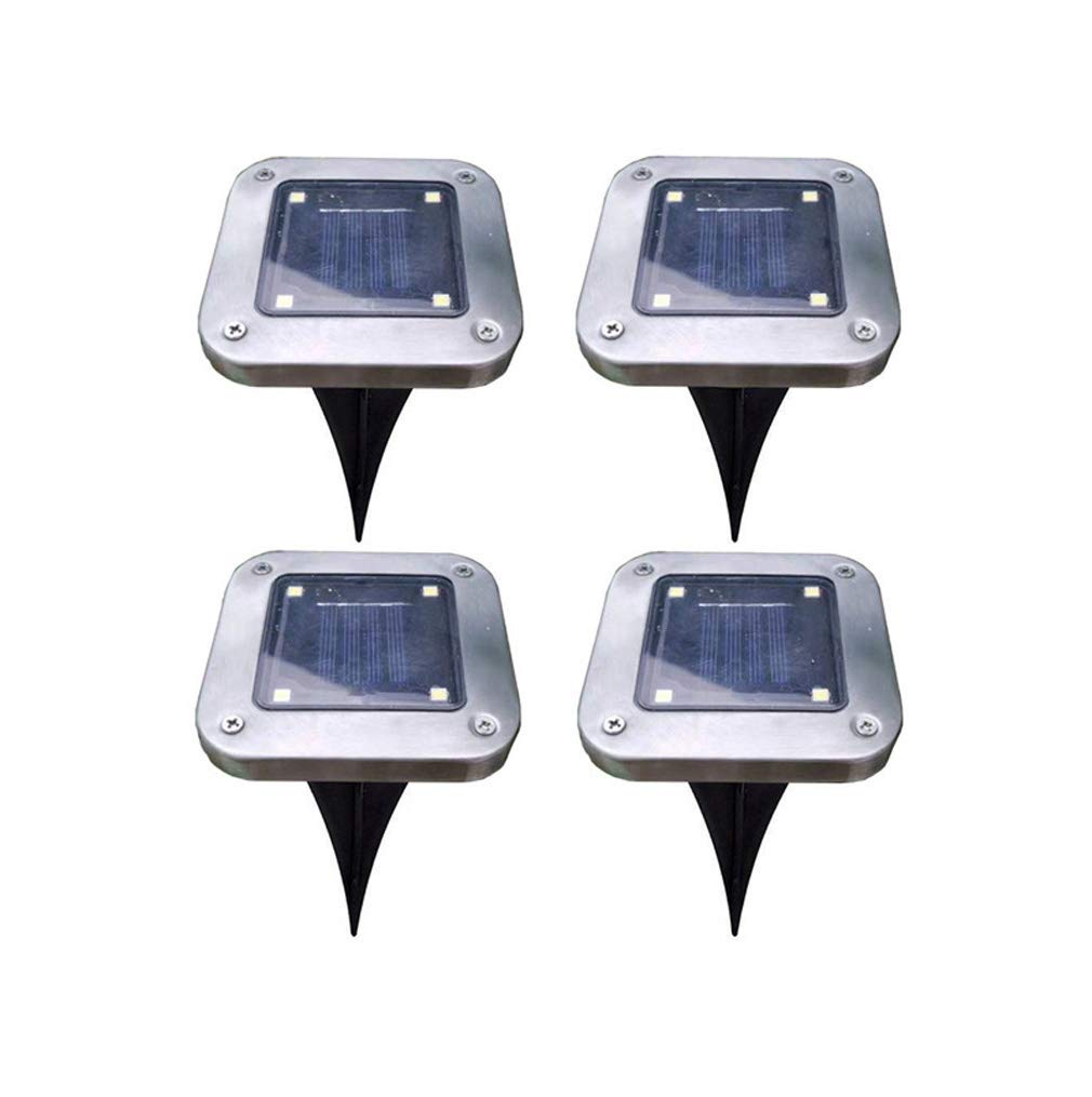 4 Pack LED Square Solar Buried Lights - Waterproof Outdoor Garden Lights for Walkway, Patio, Terrace, Pool & Landscape Lighting | Energy-Efficient Pathway Illumination for Nighttime Safety & Ambience