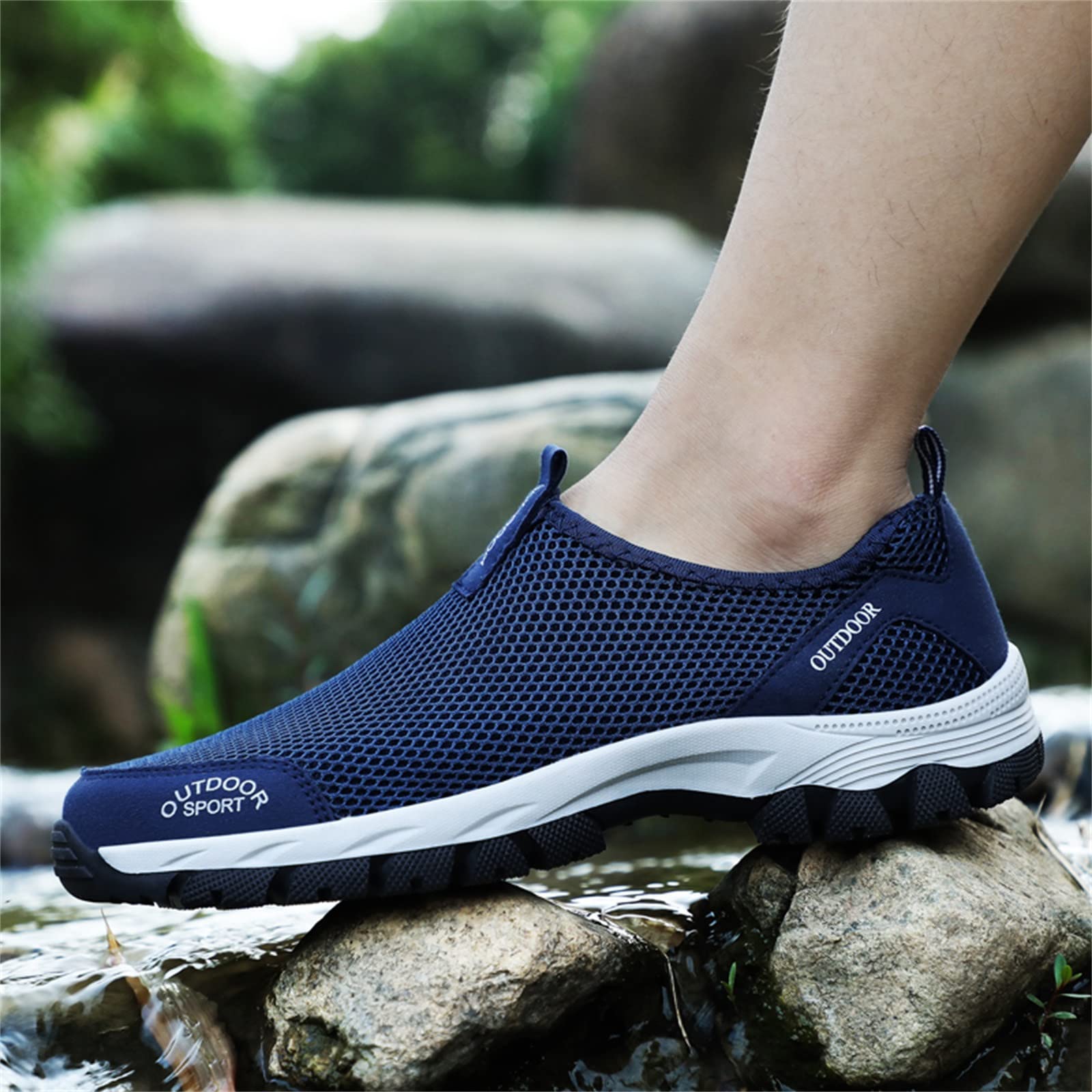 **Men's Breathable Mesh Sports Shoes - Lightweight Non-Slip Hiking & Running Shoes for Outdoor Training, Gym Workouts & Casual Wear**