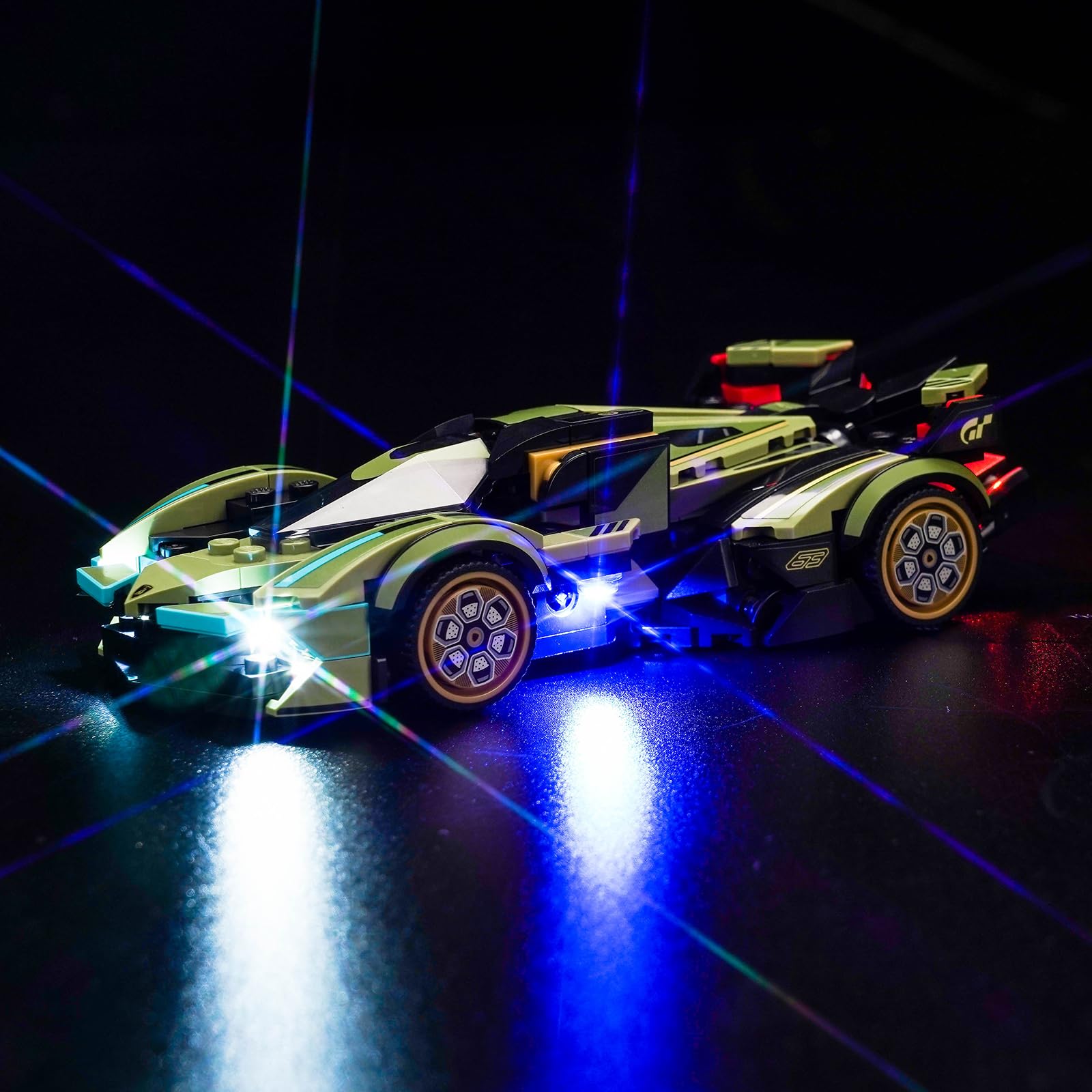 BrickBling LED Light Kit for Lego Lamborghini V12 Vision GT Super Car (Compatible with Lego 76923) - DIY Decorative Lighting for Model Cars & Night Display