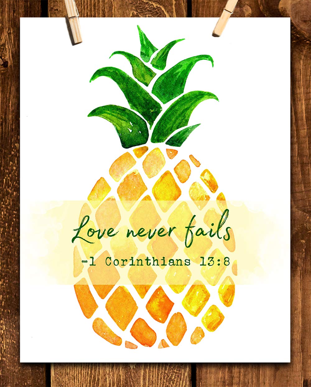 Inspirational Bible Verse Wall Art - 1 Corinthians Motivational Quotes for Men, Modern Living Room Decor, Positive Scripture Print, Unframed 11x14 - Perfect for Home Office, Church Gifts & Christian Coach Presents