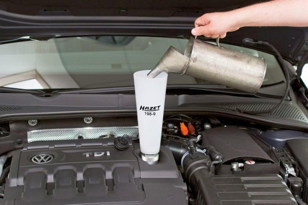 HAZET 198-10/2 Engine Oil Filling Funnel - Multi-Colored Automotive Tool for Easy Oil Changes, DIY Car Maintenance & Motorcycle Fluid Refills