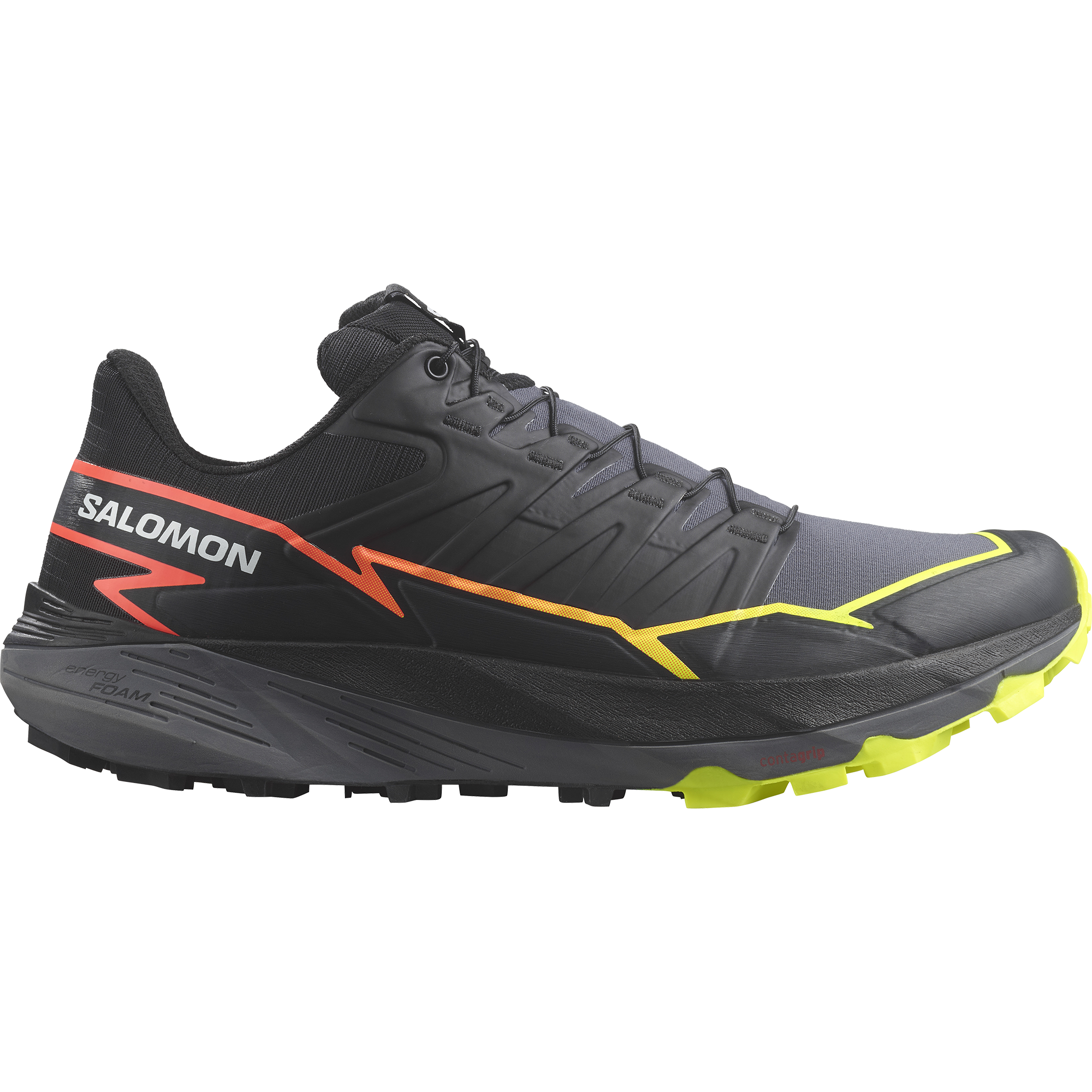 Men's Thundercross Sneakers - Black, Quiet Shade & Neon Flame Color Options | Lightweight Running Shoes for Men | Perfect for Gym Workouts, Jogging & Casual Wear