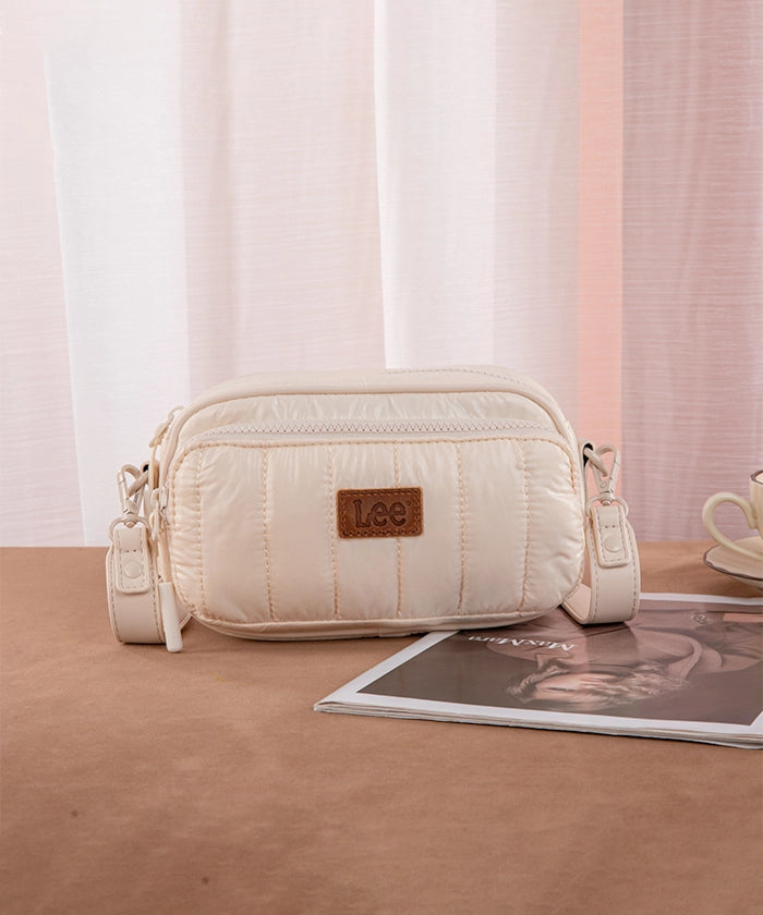 LEE Quilted Puffer Crossbody Bag for Women - Stylish Winter Shoulder Purse with Adjustable Strap - Perfect for Travel, Shopping & Daily Use