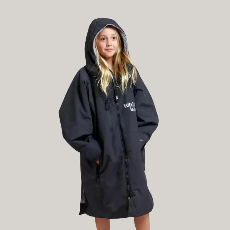 Kids After Swim Robe - Unisex Black Bathrobe for Boys & Girls | Perfect for Pool, Beach & Post-Swim Warmth