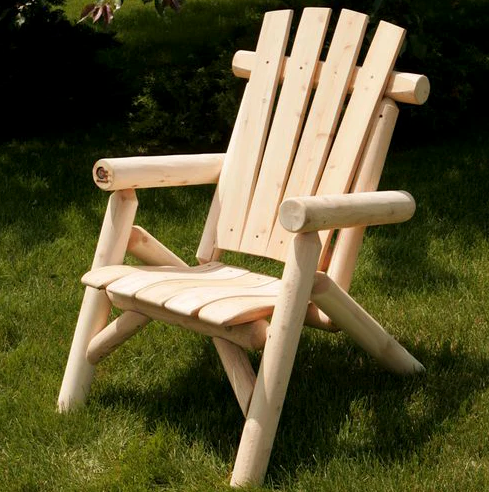 Premium White Cedar Outdoor Lawn Chair - Durable & Comfortable Patio Furniture for Garden, Backyard, and Poolside Relaxation