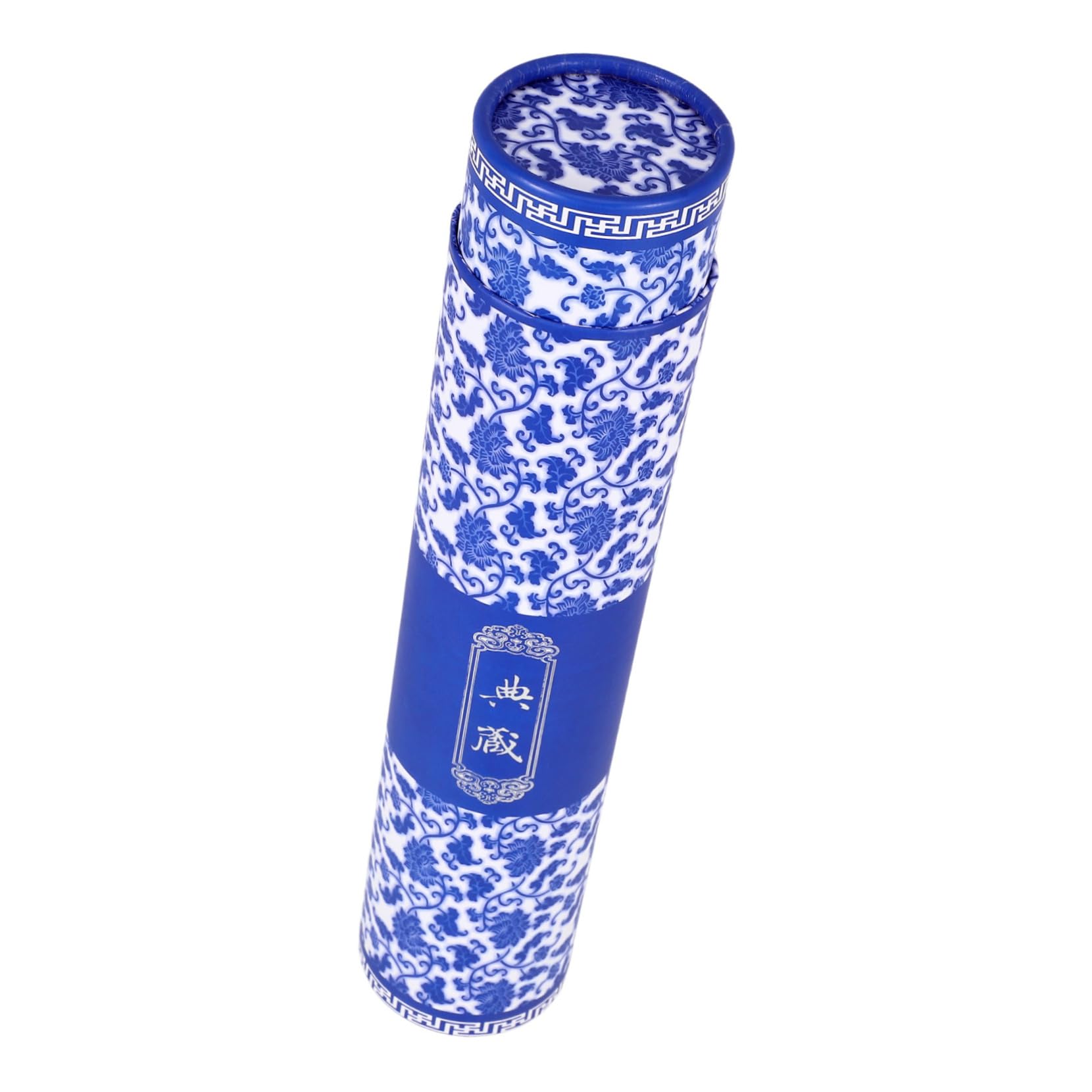 VILLCASE Blue and White Porcelain Painting Storage Box - Scroll Holder for Artwork, Posters & Drawings | Perfect for Artists, Mailing & Home Decor Organization