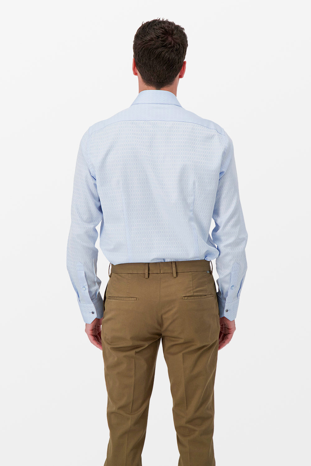 Zilli Blue Classic Men's Dress Shirt - Premium Slim Fit Formal Shirt for Business, Office & Special Occasions