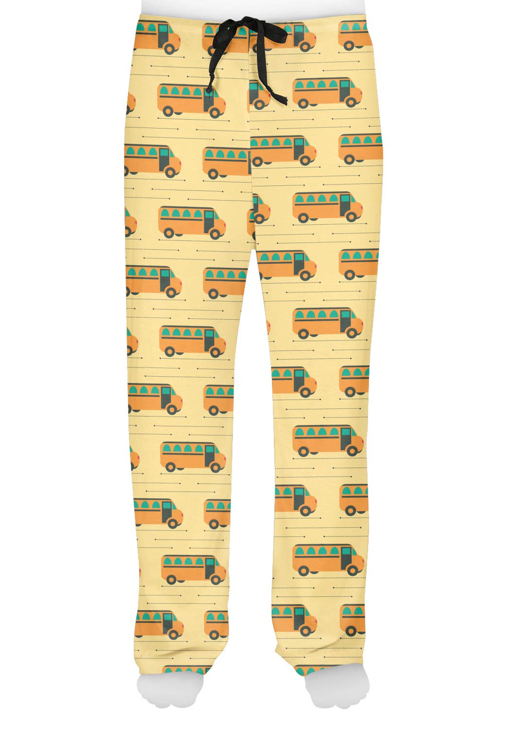 Comfortable Men's School Bus Print Pajama Pants - Soft Sleepwear for Lounging & Relaxing at Home