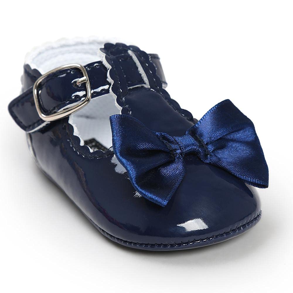 Baby Girls Soft Sole Mary Jane Shoes 0-18M - Perfect for Weddings & Special Occasions