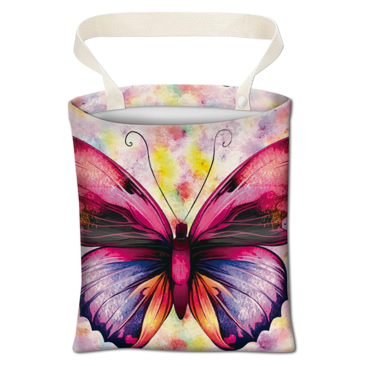 Cute Purple Butterfly Car Trash Can - Hanging Car Organizer & Storage Bag for Vehicle Accessories | Perfect for Travel, Camping & Road Trips
