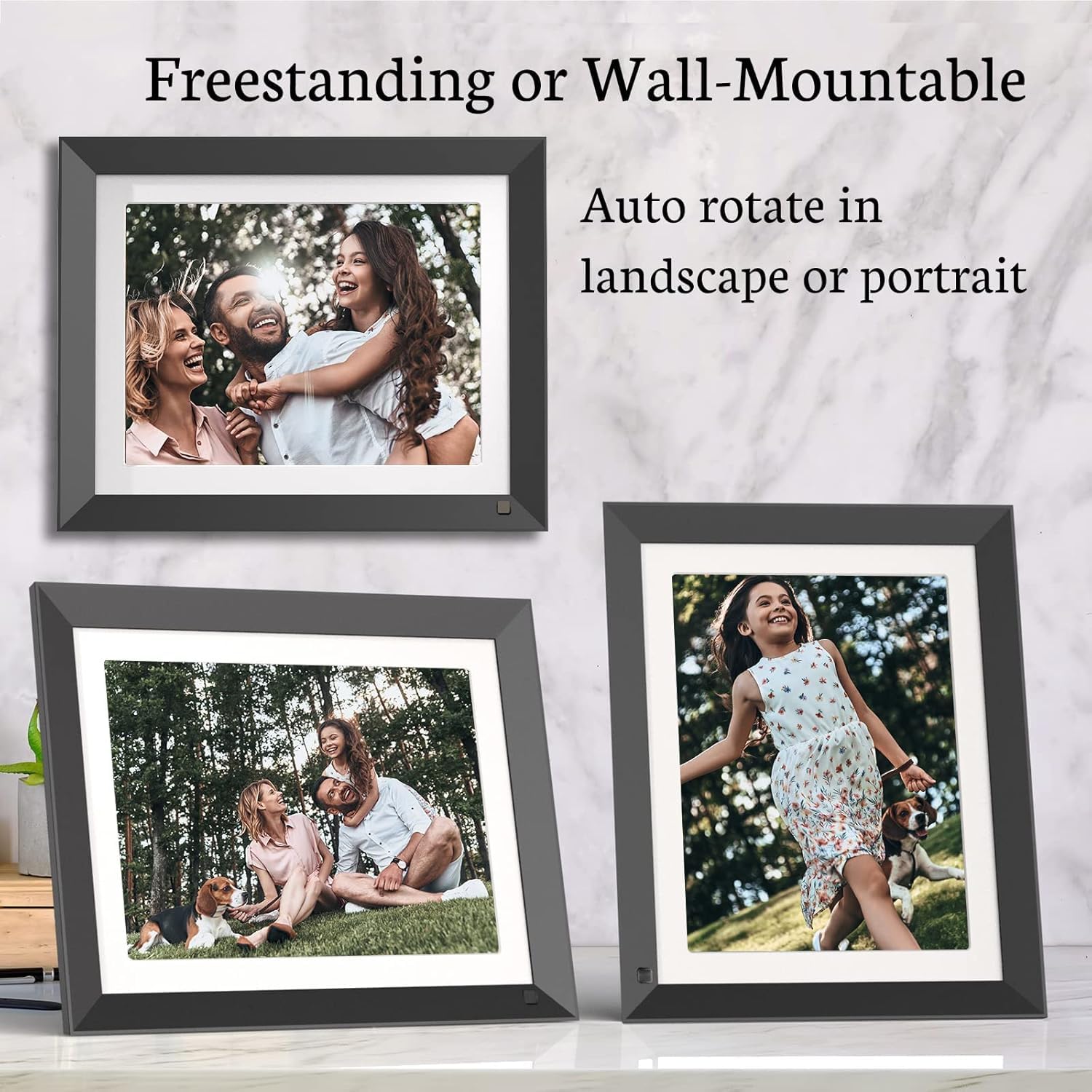 BSIMB 11 Inch 2K WiFi Digital Picture Frame with 32GB Storage - Dual Band Wireless Electronic Photo Frame for Easy Photo & Video Sharing via App/Email, Auto-Rotate Display - Perfect Gift for Home, Office & Family Memories