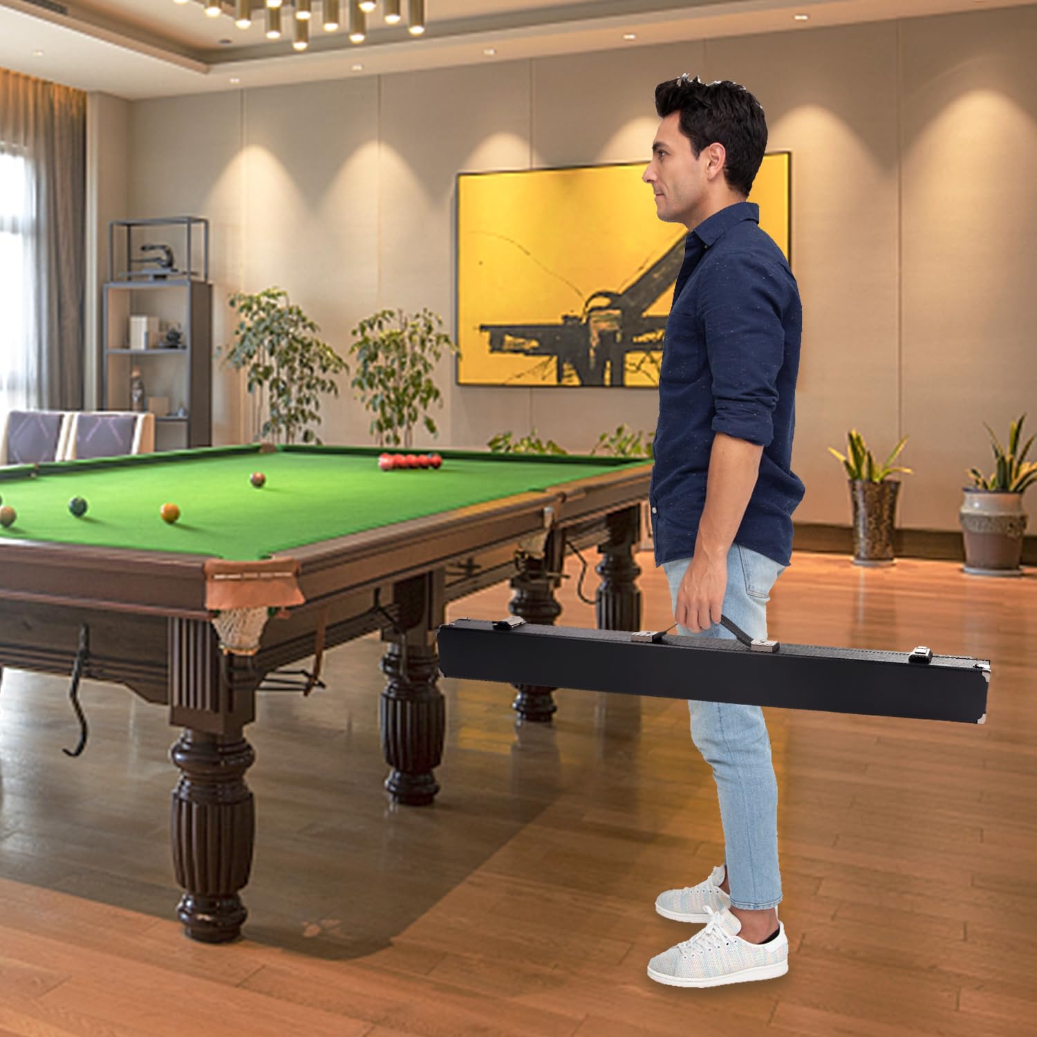 GSE 2-Piece Billiard Pool Cue Stick with Hard Case - Premium Carrying Box for 1 Butt & 1 Shaft - Perfect for Pool Halls, Tournaments & Home Game Rooms