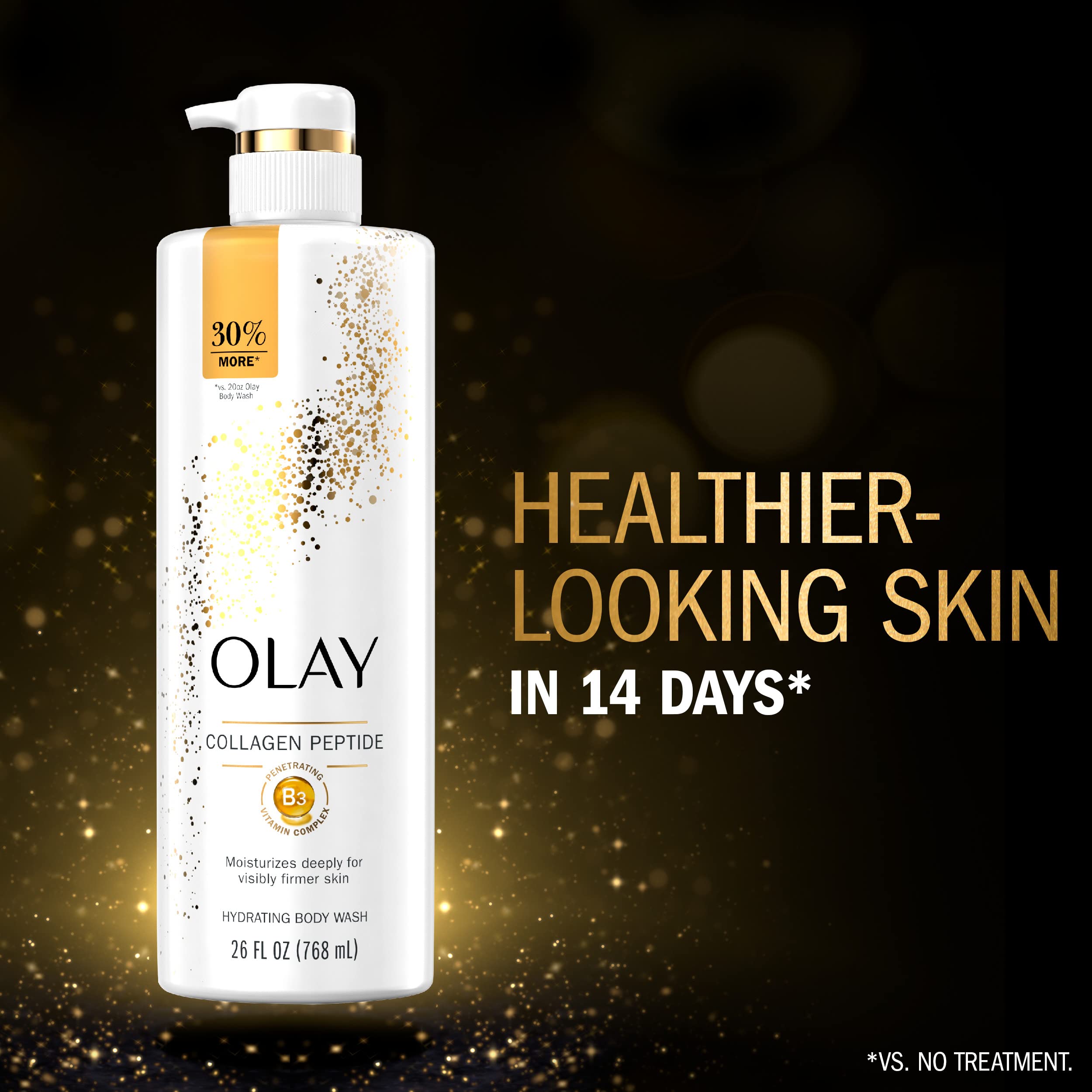 Olay Cleansing & Firming Body Wash with Vitamin B3 & Collagen - Hydrating & Anti-Aging Shower Gel for Smooth Skin - 26 fl oz (Pack of 4) - Perfect for Daily Skincare Routine & Spa-Like Relaxation at Home