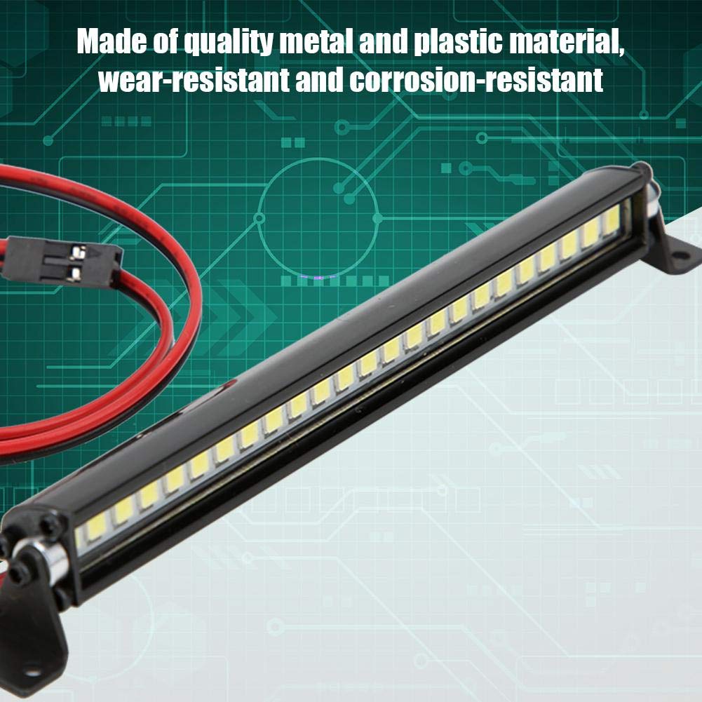 24 LED RC Roof Light Bar - Black 1/10 Scale Off-Road Accessory for SCX10 Crawler Cars | Waterproof LED Light for Night Crawling & Trail Adventures