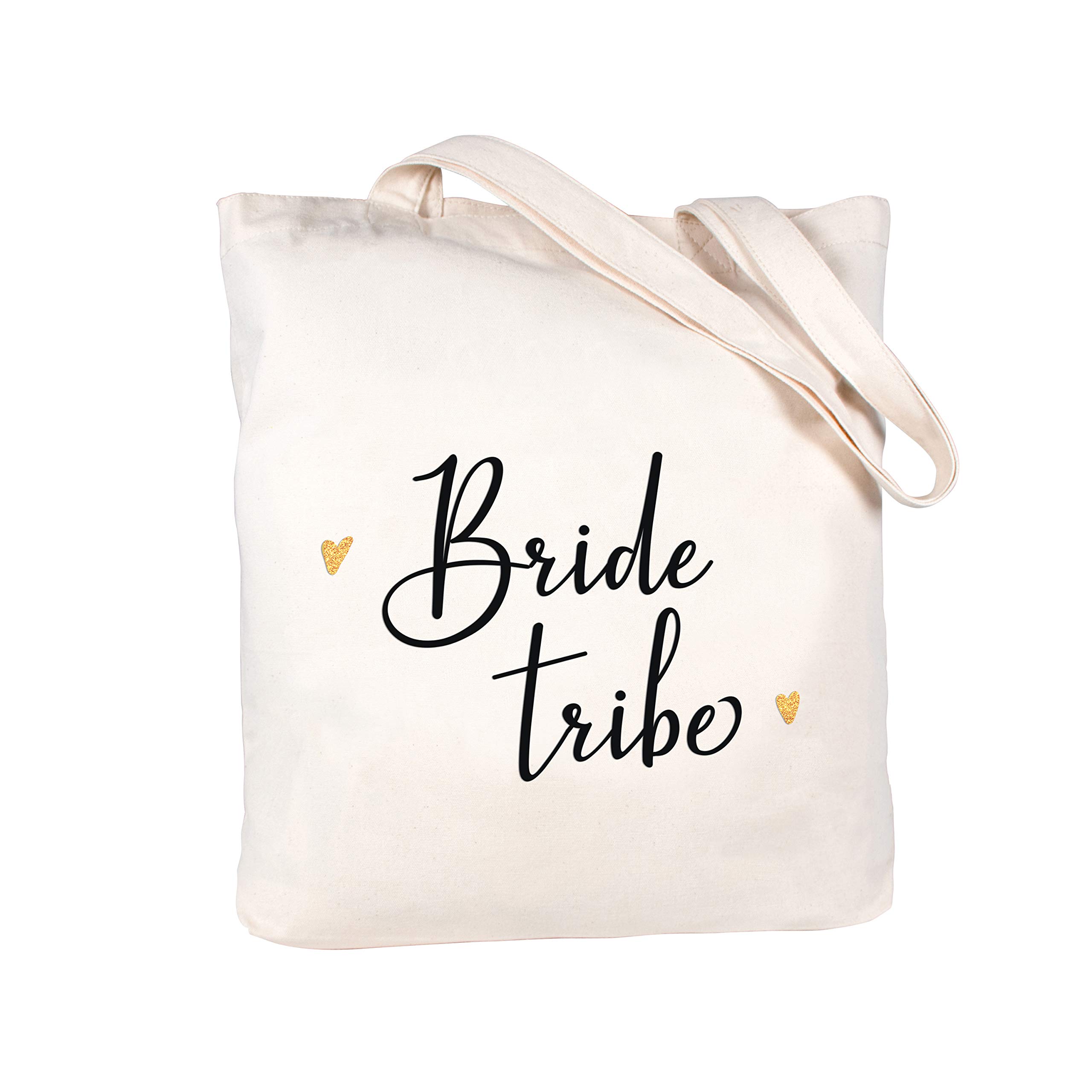 CARAKNOTS Women's Canvas Tote Bag - Best Bridesmaid Gift for Wedding, Bridal Shower & Bachelorette Party - Durable Cotton Reusable Shopping Bag for Beach, Travel & Everyday Use