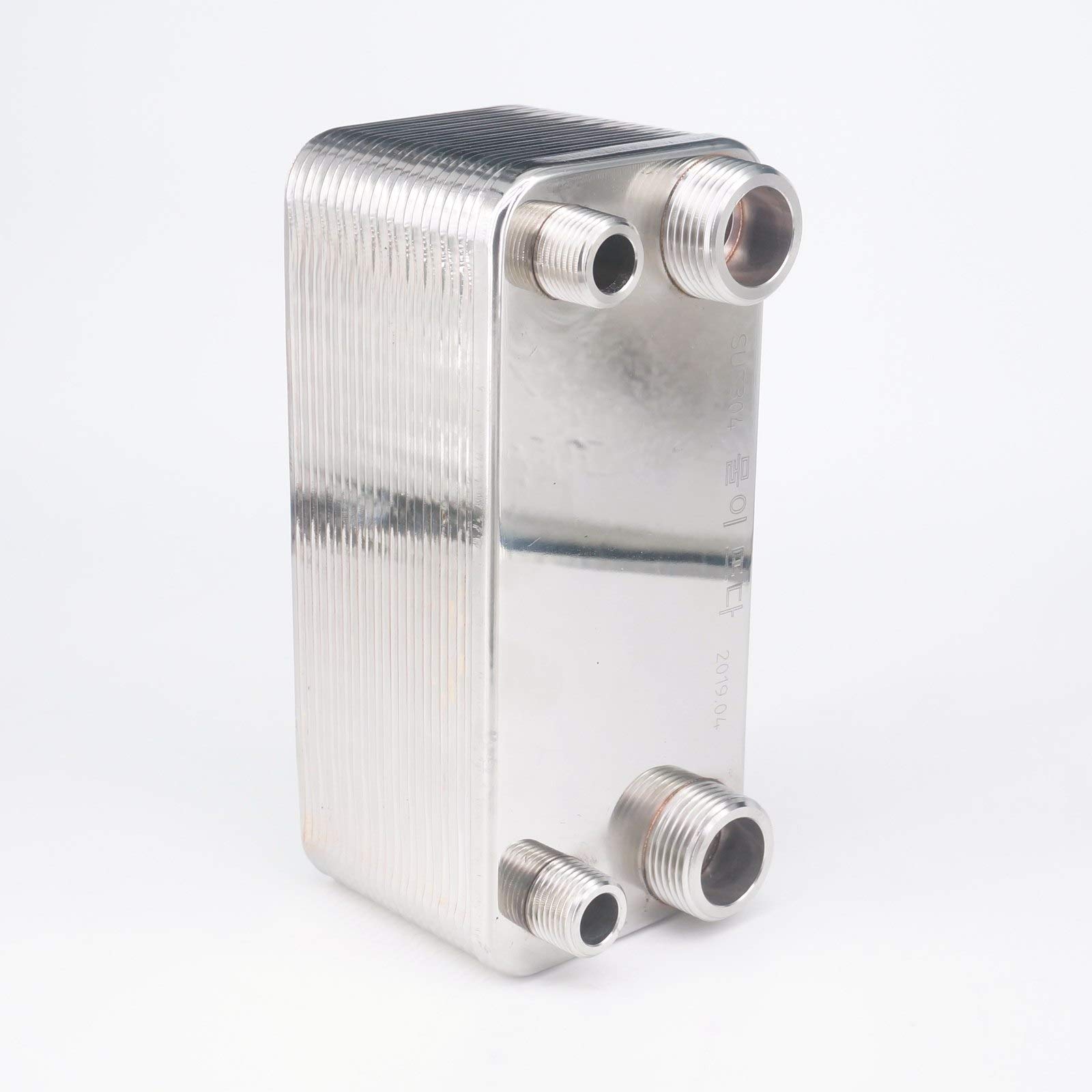 24 Plate Stainless Steel Wort Chiller - SUS 304 Homebrew Heat Exchanger for Beer & Wine Making - Perfect for Home Brewing, Craft Beer Production, and Winemaking
