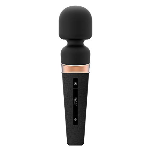 Premium Titan Touch Panel Wand Massager for Adults - Powerful Rechargeable Vibrator, Black - Perfect for Couples, Solo Play & Sensual Relaxation