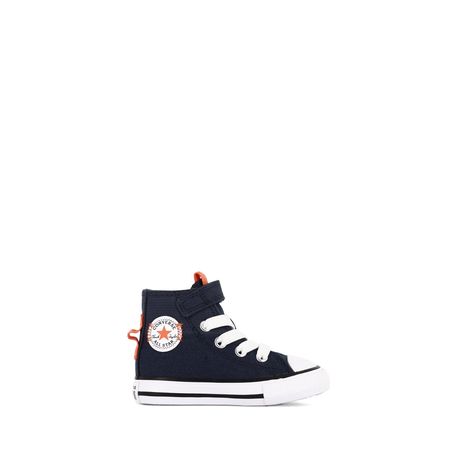 Converse All Star Hi Infant 1V Day Trip Utility Sneakers - Navy/Pale Magma/White for Toddlers - Perfect for Casual Outings, Playdates & Everyday Wear