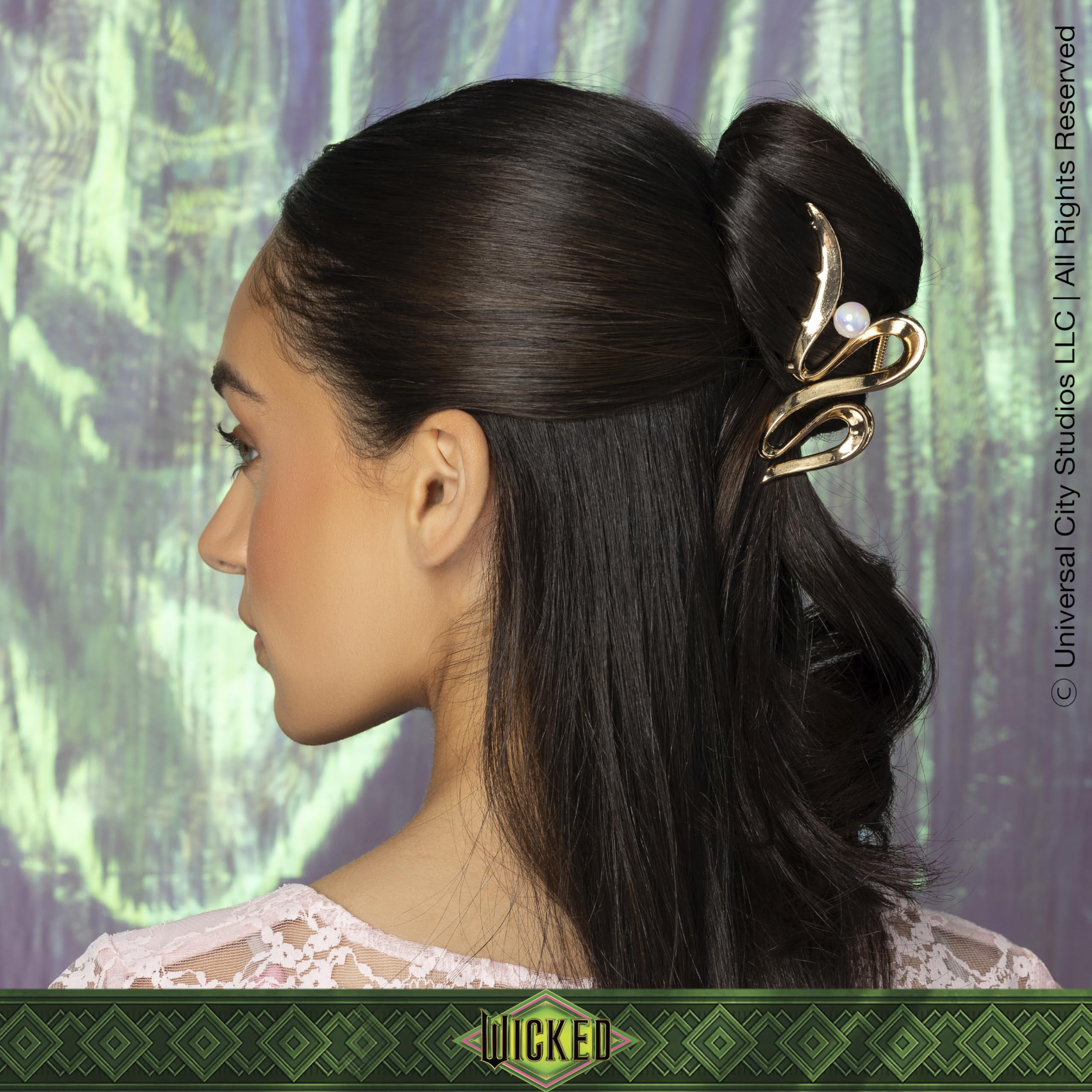 Wicked Glinda Gold Claw Hair Clip for Women & Girls | Scunci by Conair | Elegant Hair Accessories for Parties, Weddings & Everyday Wear | Perfect Gift for Her