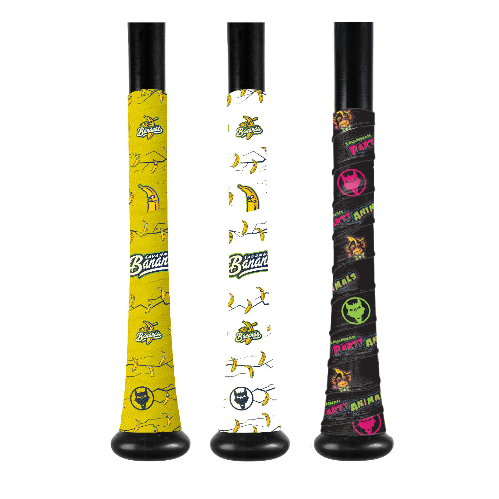 Savannah Bananas Baseball Bat Grips - Premium Non-Slip Batting Grip Tape for Baseball & Softball Players - Improve Swing Control & Comfort (Perfect for Training, Games & Batting Practice)