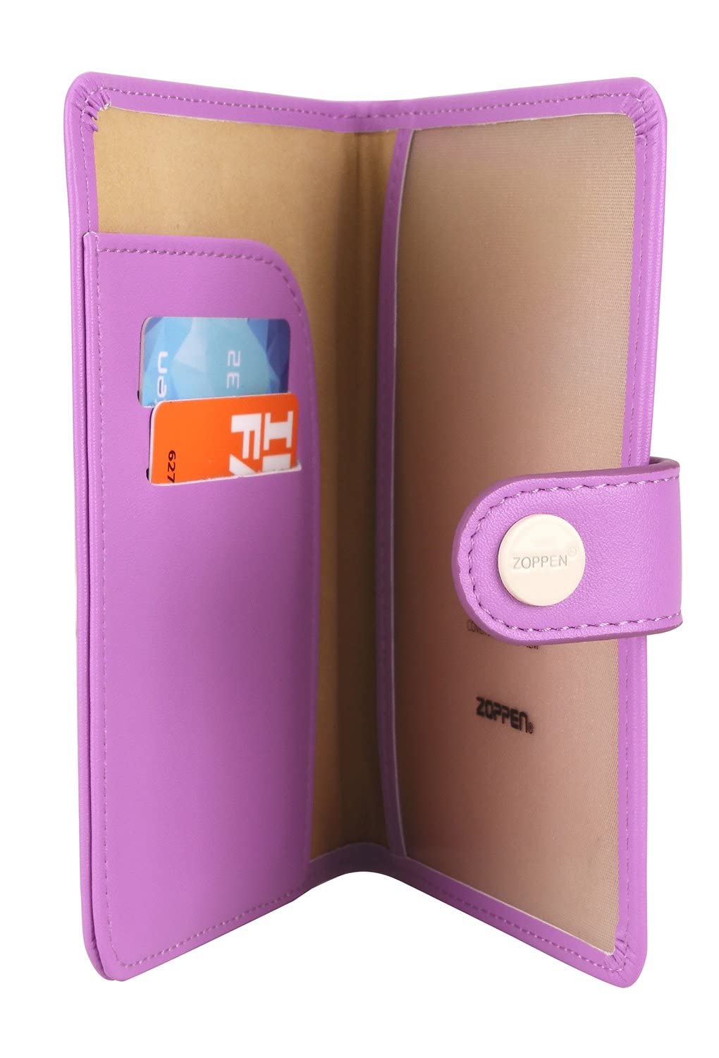 ZOPPEN RFID Blocking Passport Holder for Women - Travel Wallet Cover with Document Organizer, Violet Purple - Perfect for Air Travel, Vacations & Business Trips