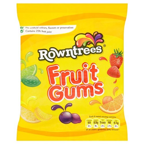 Rowntree's Fruit Gums - Sweet Assorted Flavors Candy, 10 Pack (8 x 170g) - Perfect for Sharing, Parties, Gifts & Office Snacks