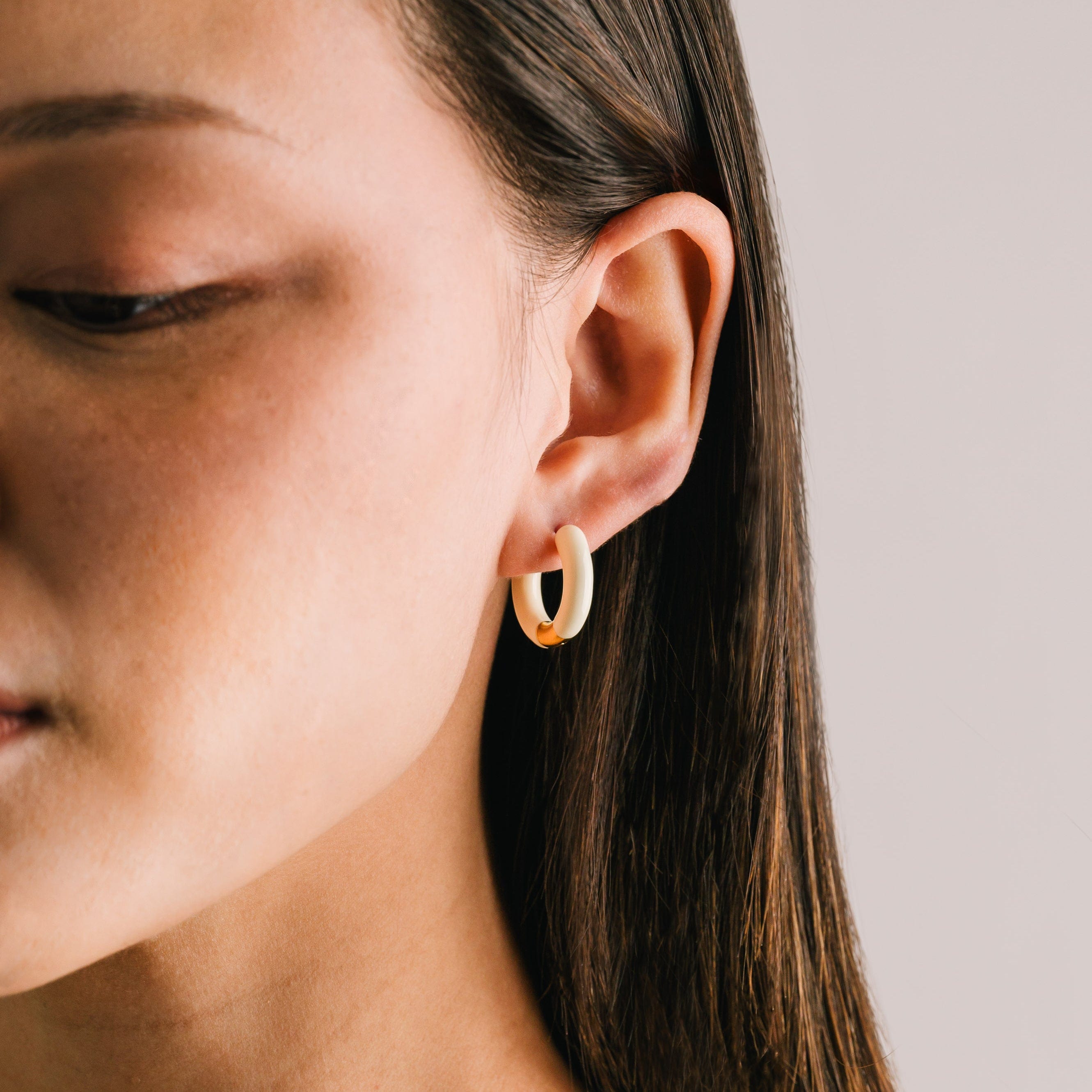 Bianca Hoop Earrings for Women - 925 Sterling Silver Gold Plated Huggie Hoops - Perfect for Everyday Wear, Parties & Gifts