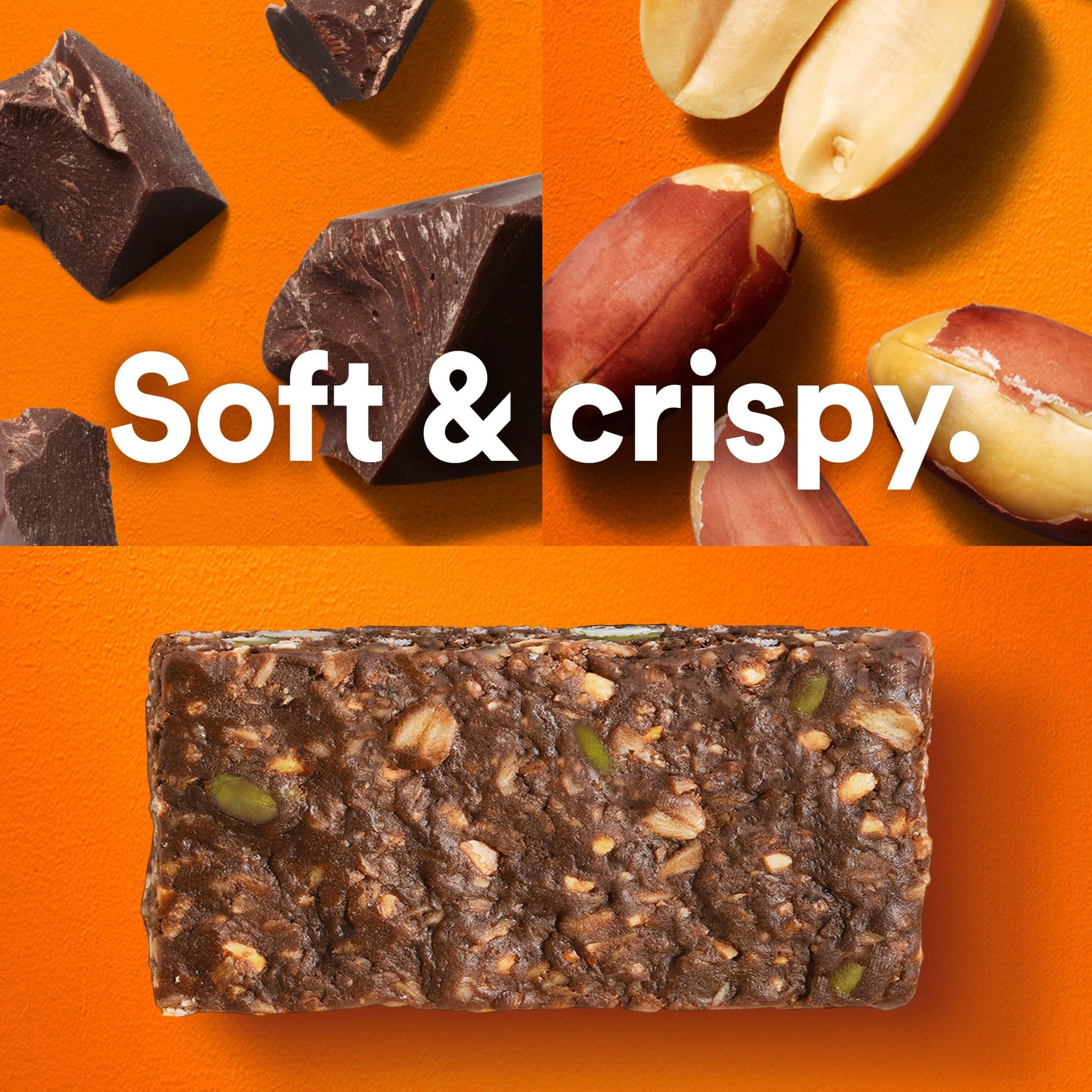 RXBAR Nut Butter and Oat Protein Bars - Dark Chocolate Peanut Butter Flavor, 12 Pack (23.2oz) | High Protein Snacks for Workout Recovery, Healthy On-the-Go Breakfast & Energy Boosting Office Snacks