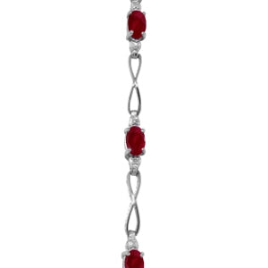 1.16 Carat 14K Solid Yellow Gold Ruby & Diamond Bracelet for Women - Elegant Jewelry Gift for Anniversary, Birthday & Special Occasions