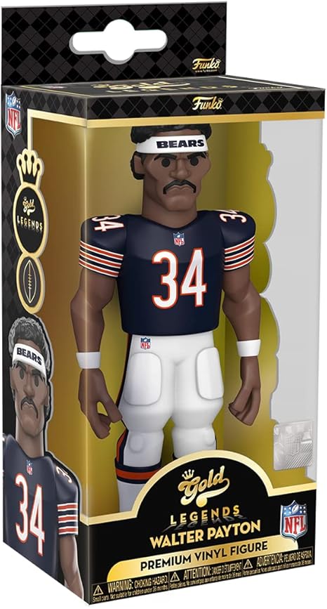 Walter Payton Gold Legends Funko Pop NFL Chicago Bears Collectible Figure - Perfect for Sports Fans, Memorabilia Collectors, and Home Office Decor
