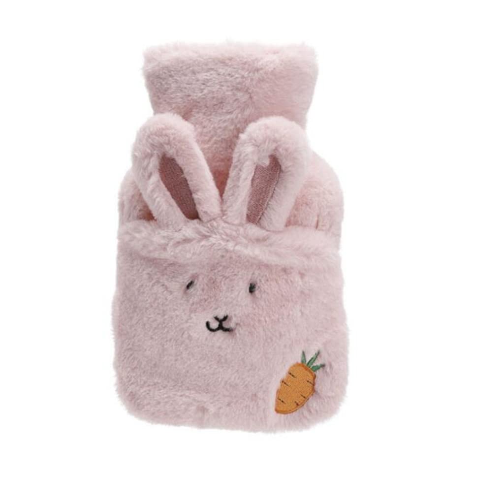 WSZJJ Cartoon Rabbit Plush Hot Water Bottle Cover - Reusable Winter Hand Warmer for Women & Kids (One Size) | Cozy Home, Office & Travel Companion