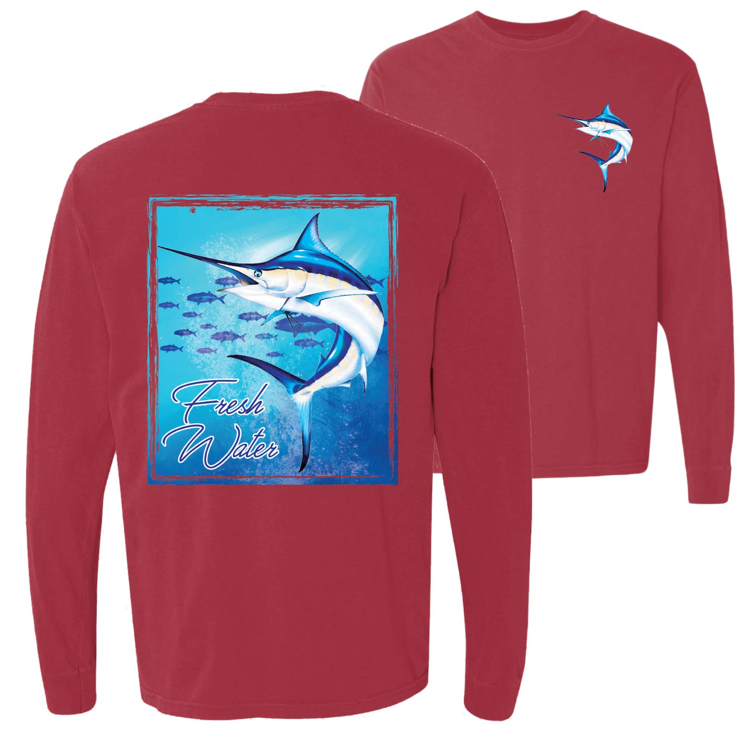 Premium Saltwater Fishing Shirt - Breathable Long Sleeve UV Protection T-Shirt for Atlantic & Pacific Swordfish Anglers | Ideal for Deep Sea Fishing & Outdoor Water Sports
