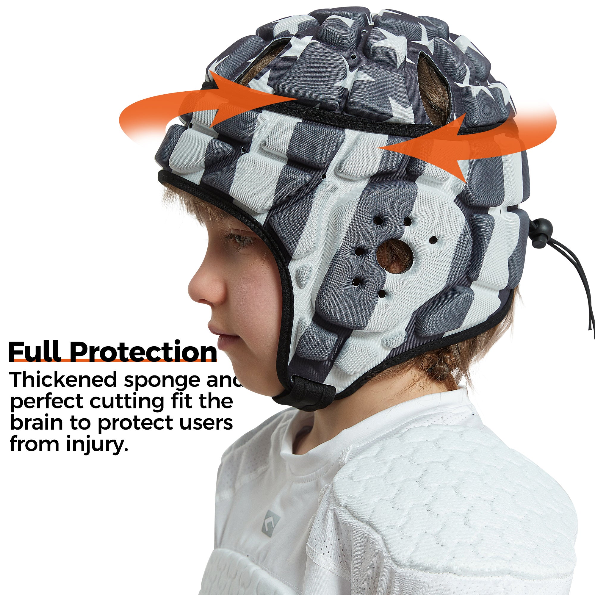 US Flag Football Rugby Headgear - Softshell Protective Gear for Men & Women | Ideal for Training, Games & Sports Safety