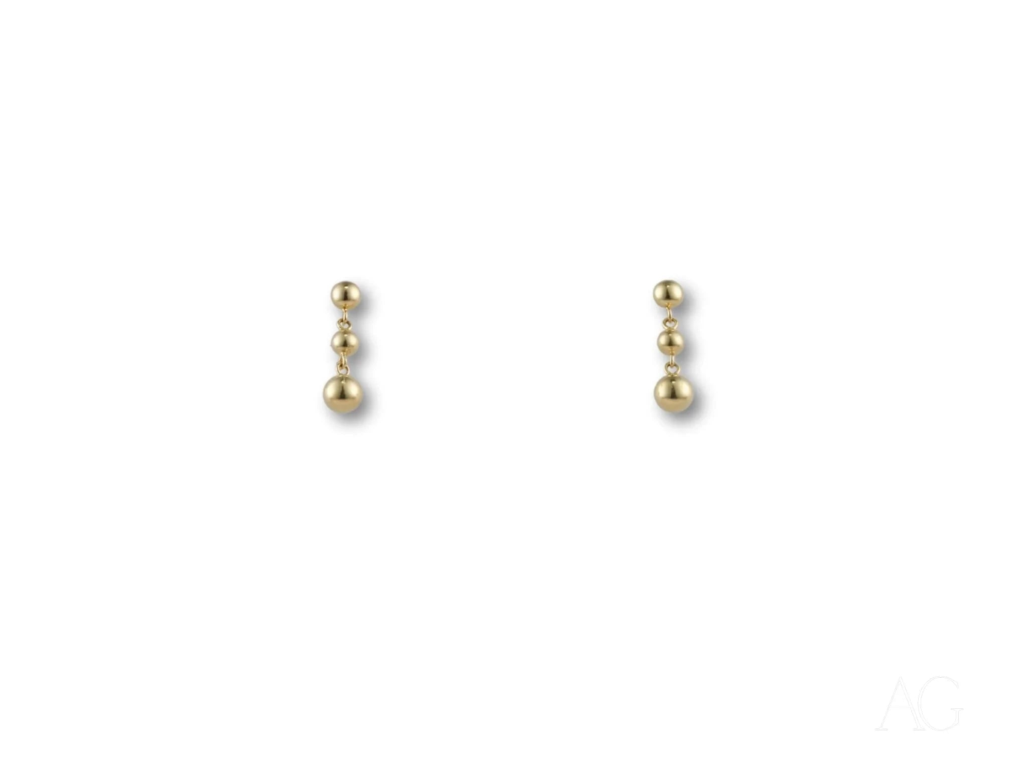 3 Beads Earrings - Elegant & Minimalist Dainty Jewelry for Women | Perfect for Everyday Wear, Office & Special Occasions