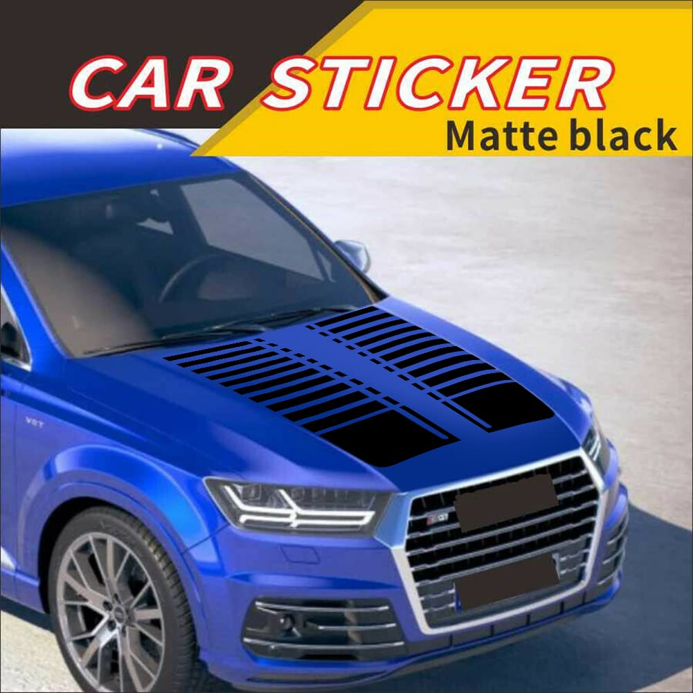 Zcargel Vinyl Car Hood Decal Stickers - DIY Auto Racing Stripes for Hood, Roof, Trunk & Body - Waterproof Decorative Stickers for Cars & Trucks - Perfect for Customizing Vehicles & Show Car Events