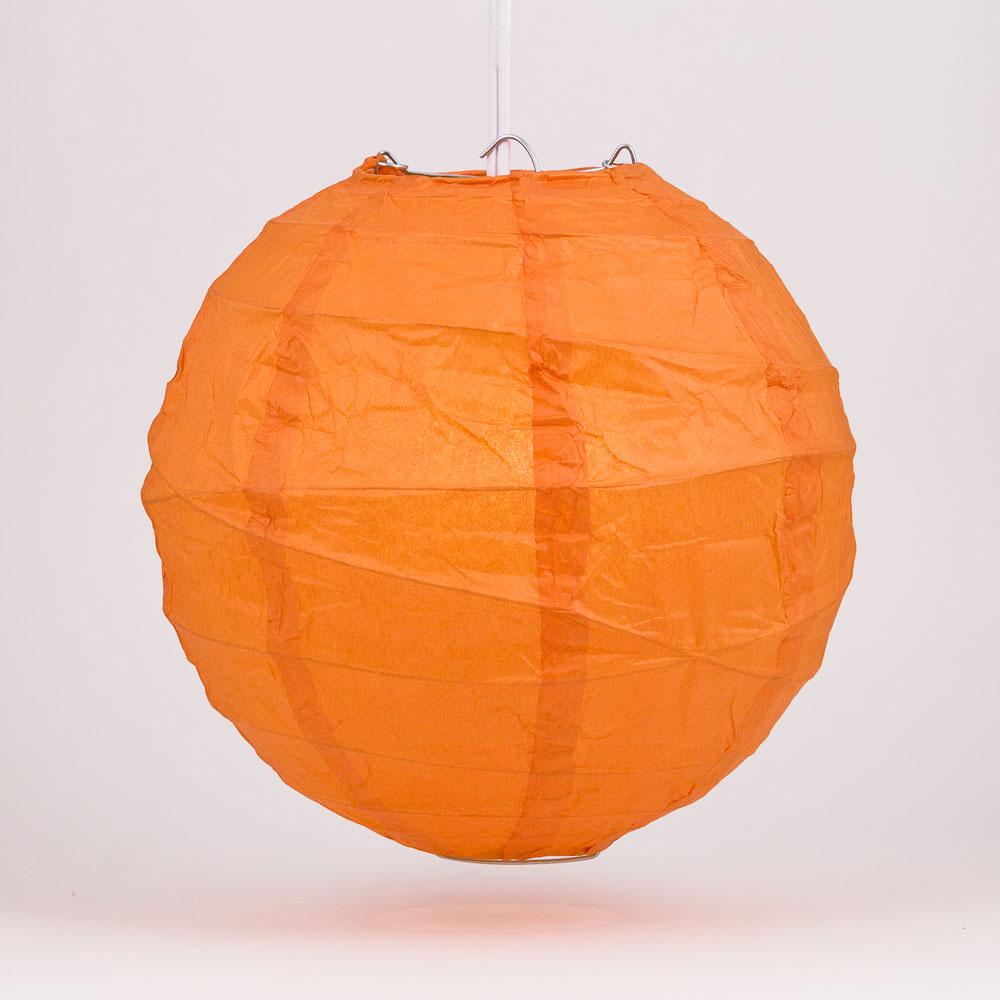 20 Pack Orange Round Paper Lanterns - Chinese Style Hanging Decorations for Wedding, Party, Festival & Home Decoration - Perfect for Indoor/Outdoor Events & Asian-Themed Celebrations
