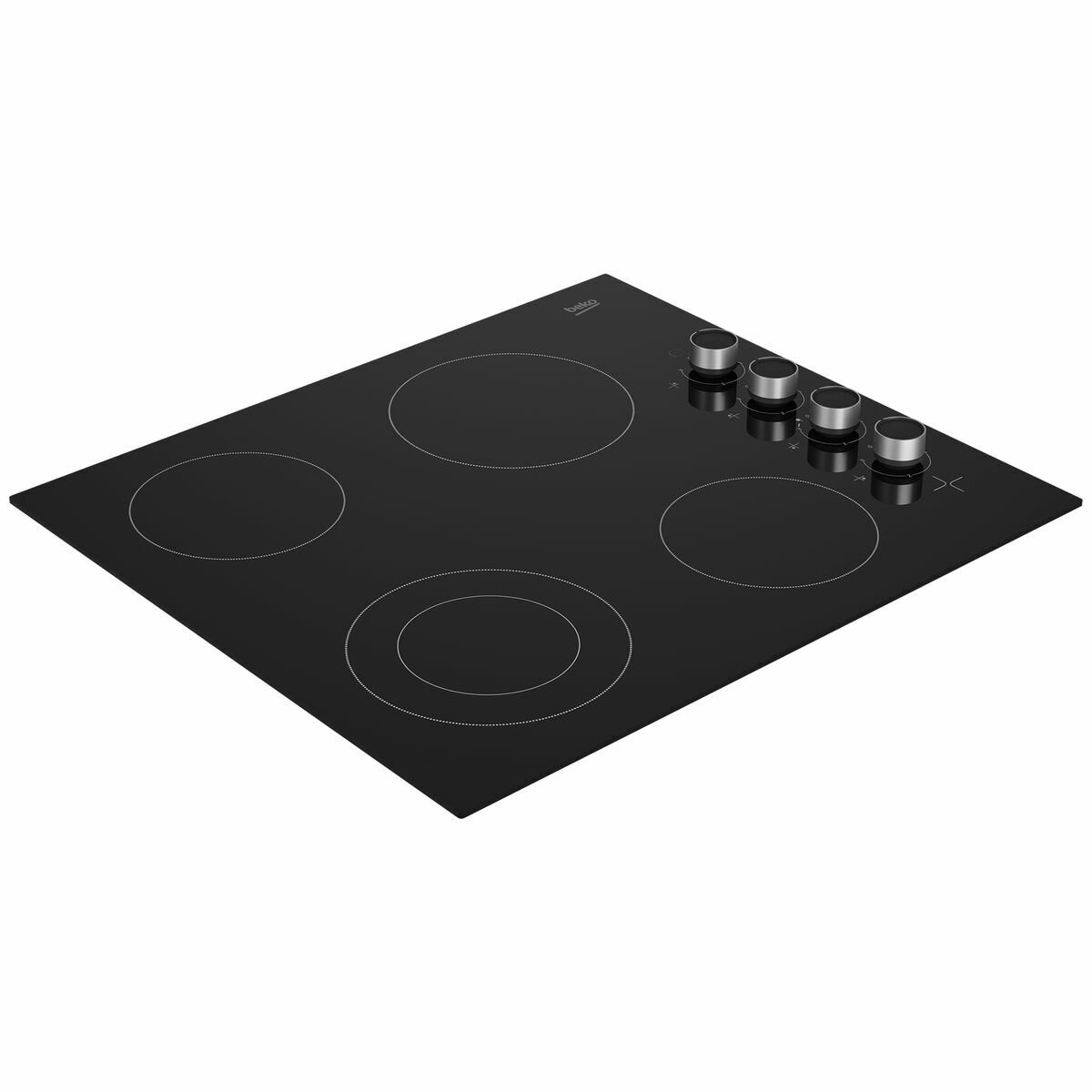 Beko 60cm Vitroceramic 4-Zone Ceramic Cooktop BCT601CG - Scratch-Resistant Glass, Made in Turkey - Perfect for Modern Kitchens, Apartments & Small Spaces
