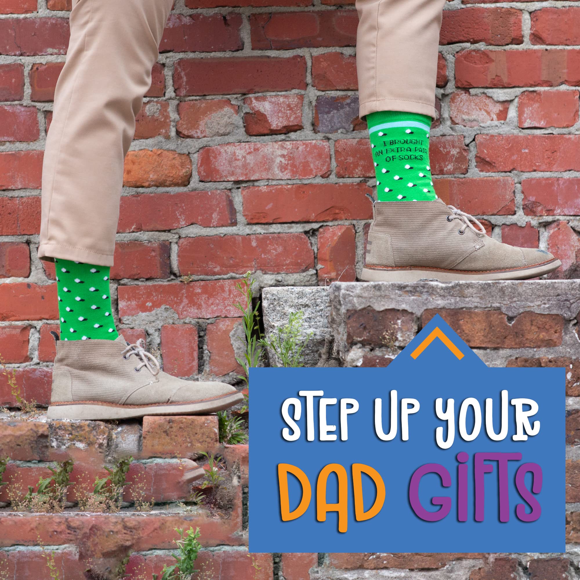 Funny Socks for Men with Dad Jokes | Novelty Dress Socks for Groomsmen & Father's Day Gifts | Comfortable Cotton Socks for Office, Wedding & Everyday Wear