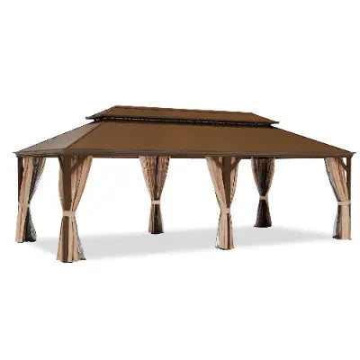 EROMMY 12X24 Outdoor Bar Gazebo with Waterproof Canopy - Perfect for Patio, Backyard, Garden Parties & Outdoor Entertaining