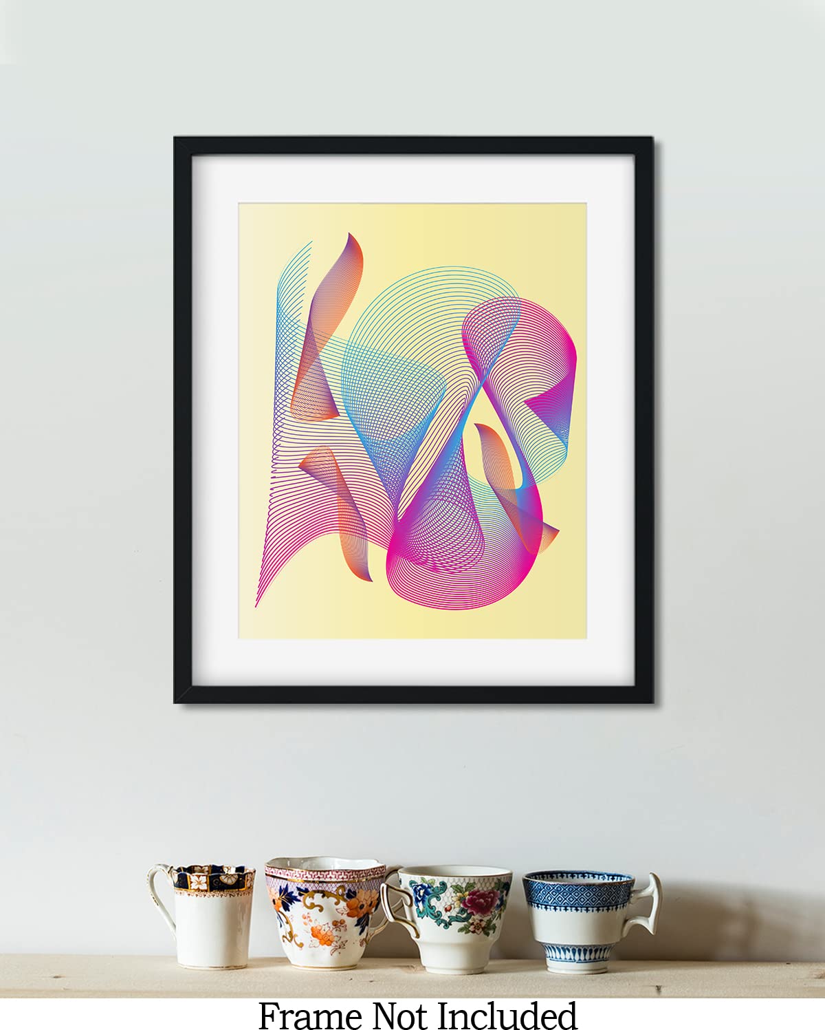Abstract Moiré Wall Art Print - Minimalist Home Decor for Bathroom, Teen Room & Office - Unframed 11x14 Inches - Unique Gift for Men & Women - Perfect for Modern Living Spaces & Housewarming Presents