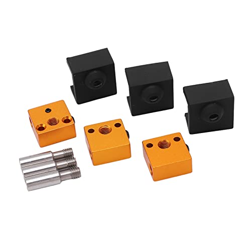 High-Quality 3D Printer Aluminum Heater Block & Stainless Steel Throat Kit - 3 Sets for CR10S S4 S5 - Durable, Easy Installation for Smooth 3D Printing - Perfect for Home, Office & DIY Projects