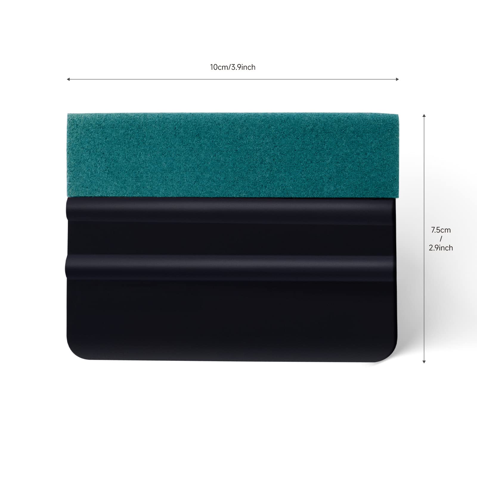 FOSHIO 2-Pack 4-Inch Black Suede & White Felt Squeegee Kit for Car Window Tinting, Vinyl Wrap Installation, and Wallpaper Smoothing - Professional Auto & Home DIY Tools for Perfect Results