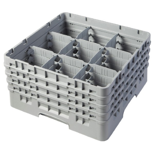 Cambro 36S800151 Camrack Glass Rack - 36 Compartment Dish Organizer for Bars & Restaurants - Soft Gray Commercial Kitchen Storage Solution for Glassware & Utensils