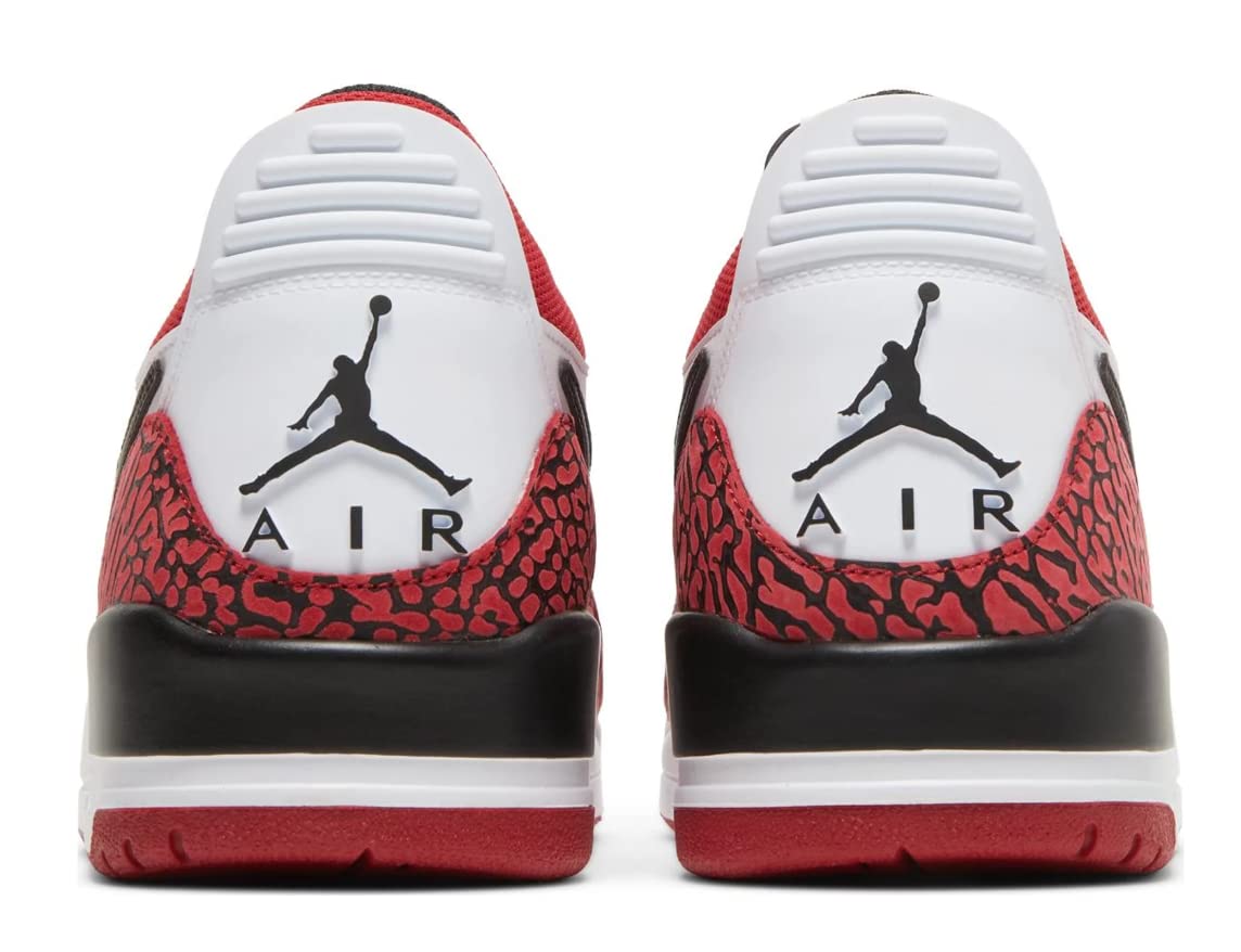 Nike Jordan Legacy 312 Men's Basketball Shoes - White/Black/Gym Red - Size 8 | High-Performance Sneakers for Basketball, Streetwear & Casual Wear