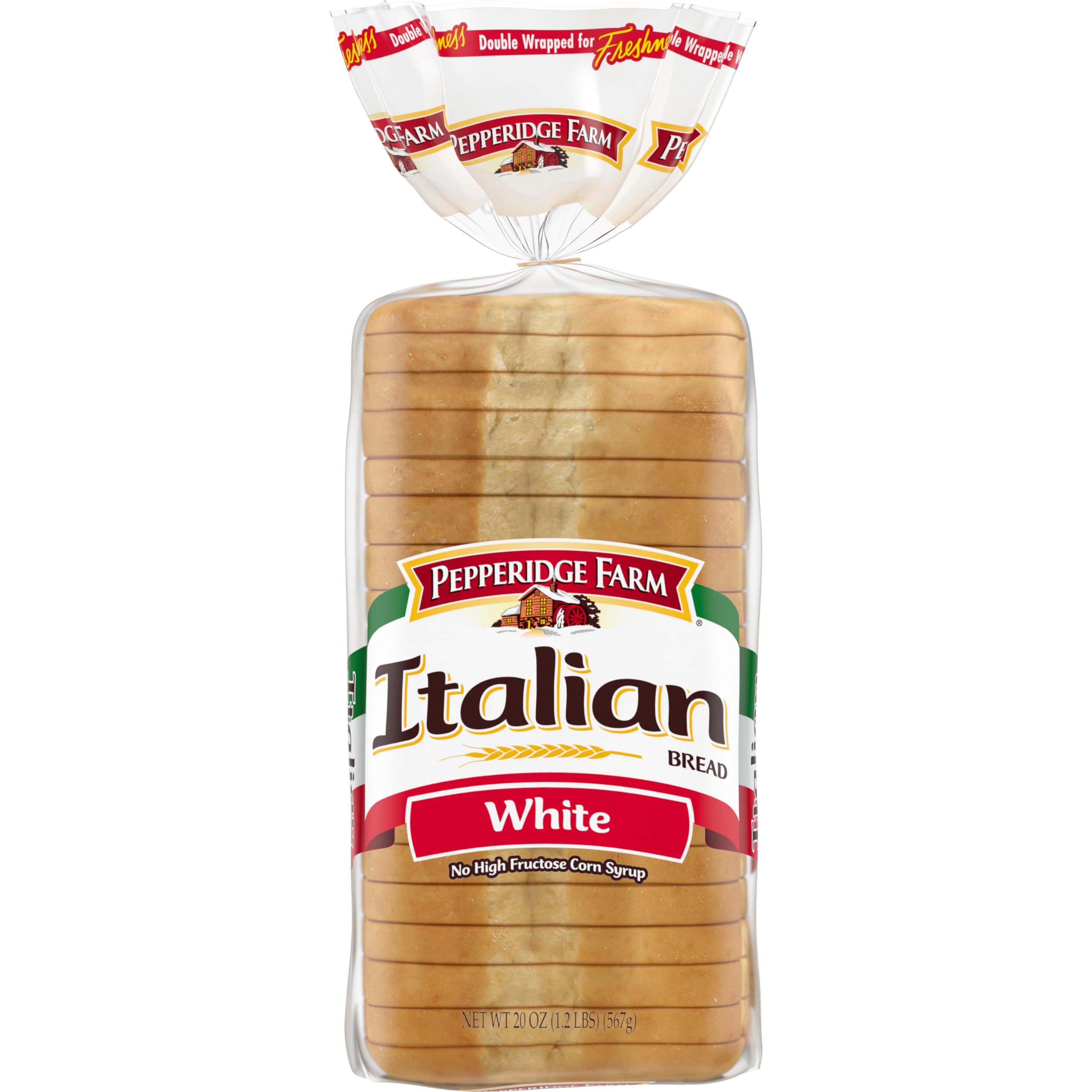 Pepperidge Farm Italian White Seedless Bread - 20 Ounce Bag - Soft, Fresh & Delicious for Sandwiches, Toast & Snacking